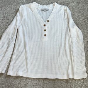 Loft Waffle Knit Top